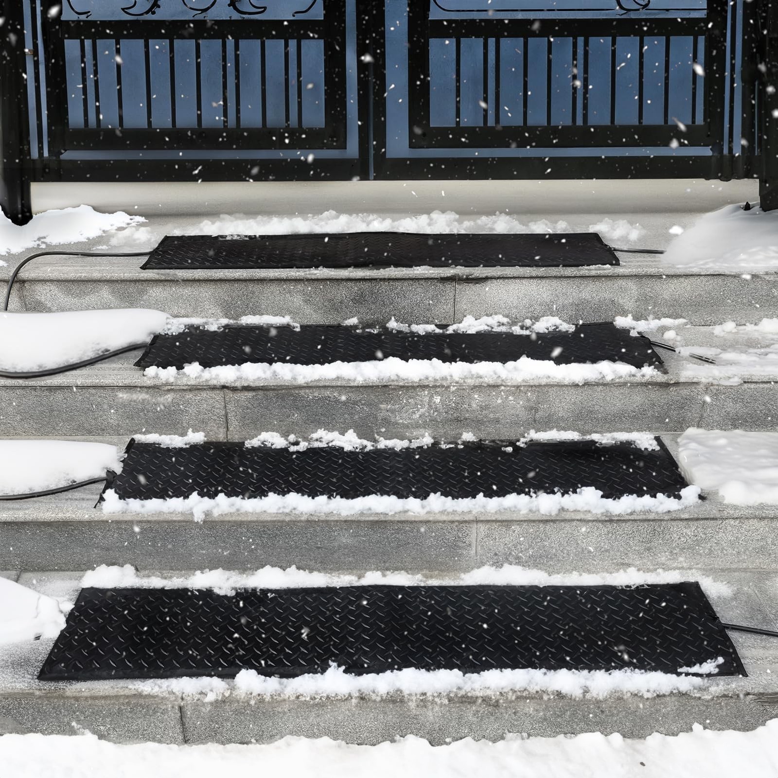 30” x 30” Snow Melting Mats Outdoor, Heated Snow Melting Mats, Electric Ice…