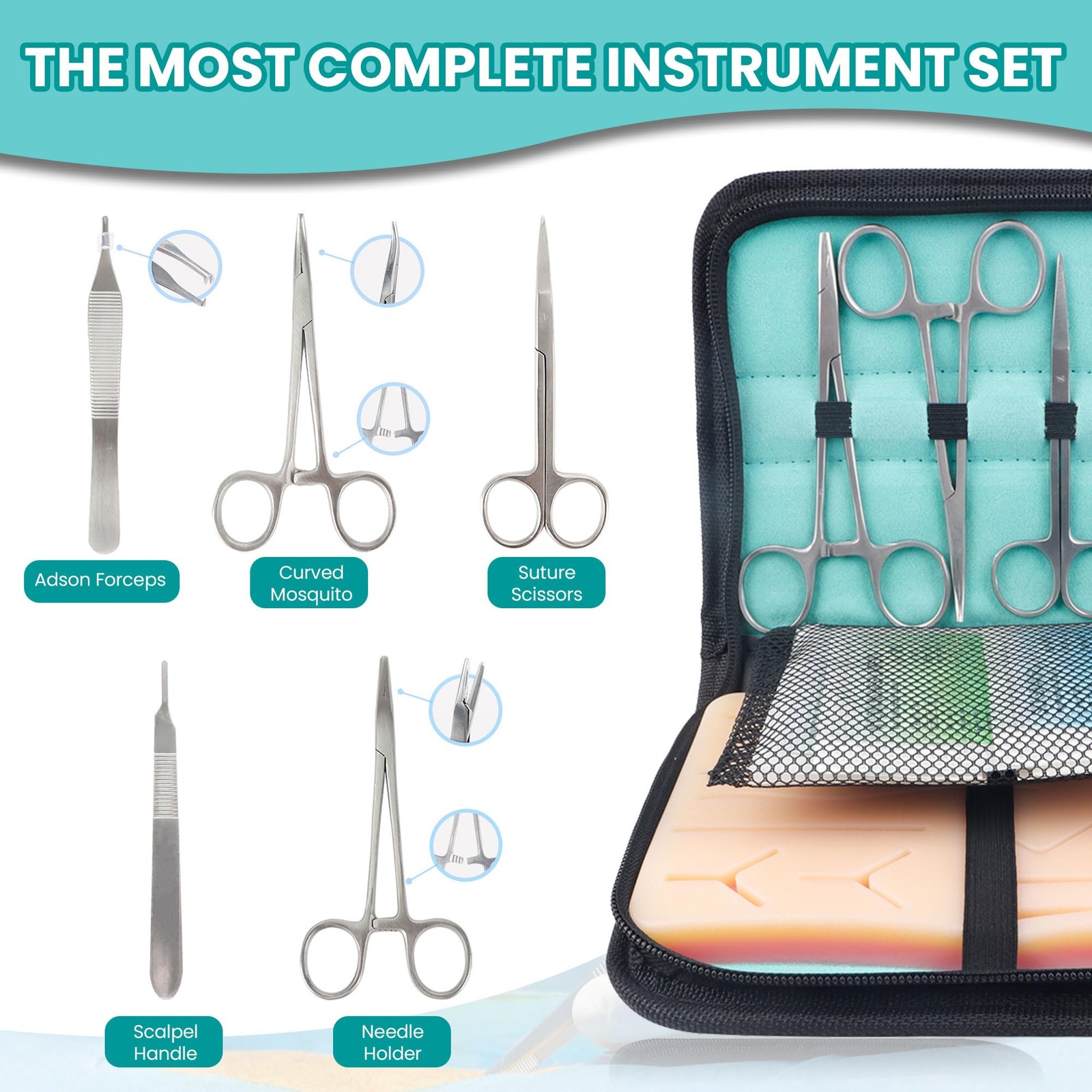 New Best Suture Practice Kit for Medicine and Vet Students, with Multilanguage