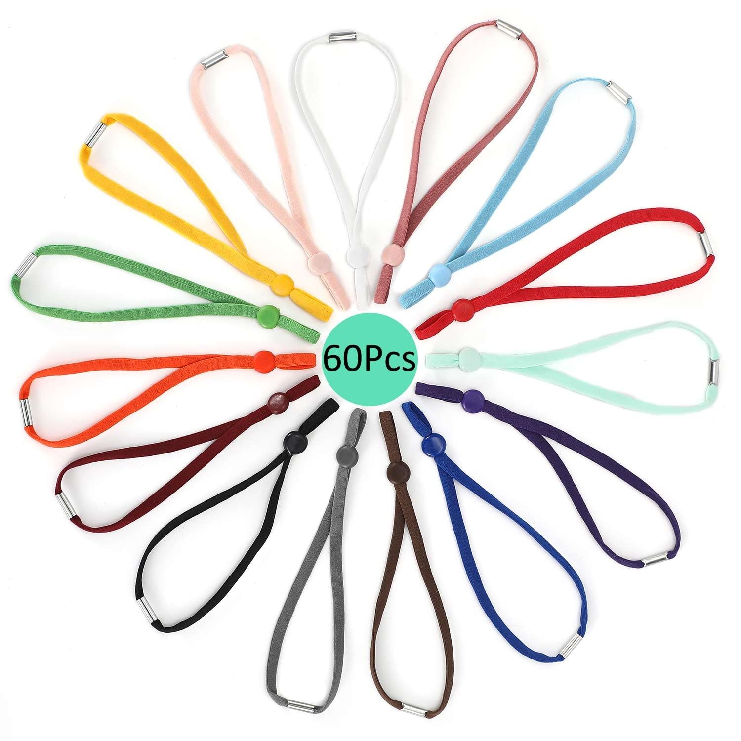 Stretchy Whelping Collars for Kittens and Small Puppies, 15 Colors 60Pcs Asso…