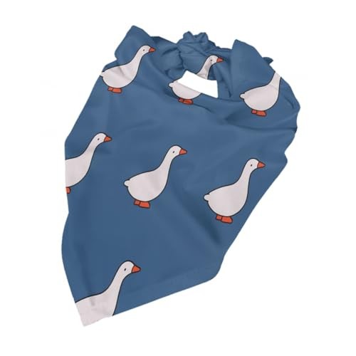 Silly Goose on the Loose Triangle Dog Bandana,Summer Bandana Funny Dark blue