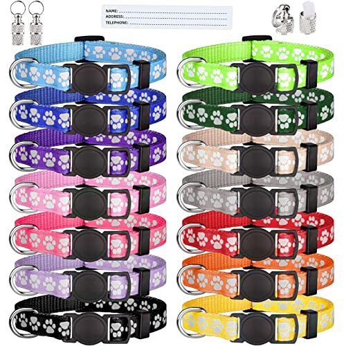 14 PCPuppy Collars for Litter Puppy ID Collars Glow in The Dark S