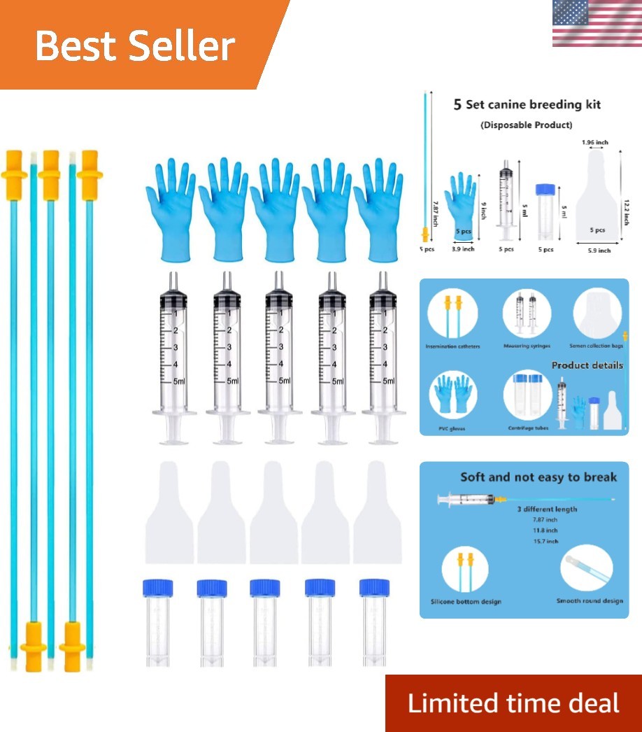 Quality 5 Set Disposable Dog Artificial Insemination Kit – Safe and Effective