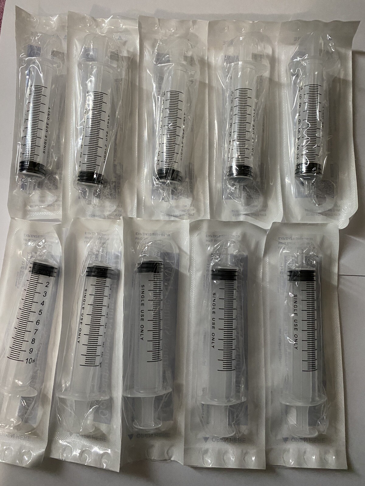 15 pack of Plastic 10cc Syringes for Dog Artificial Insemination !!