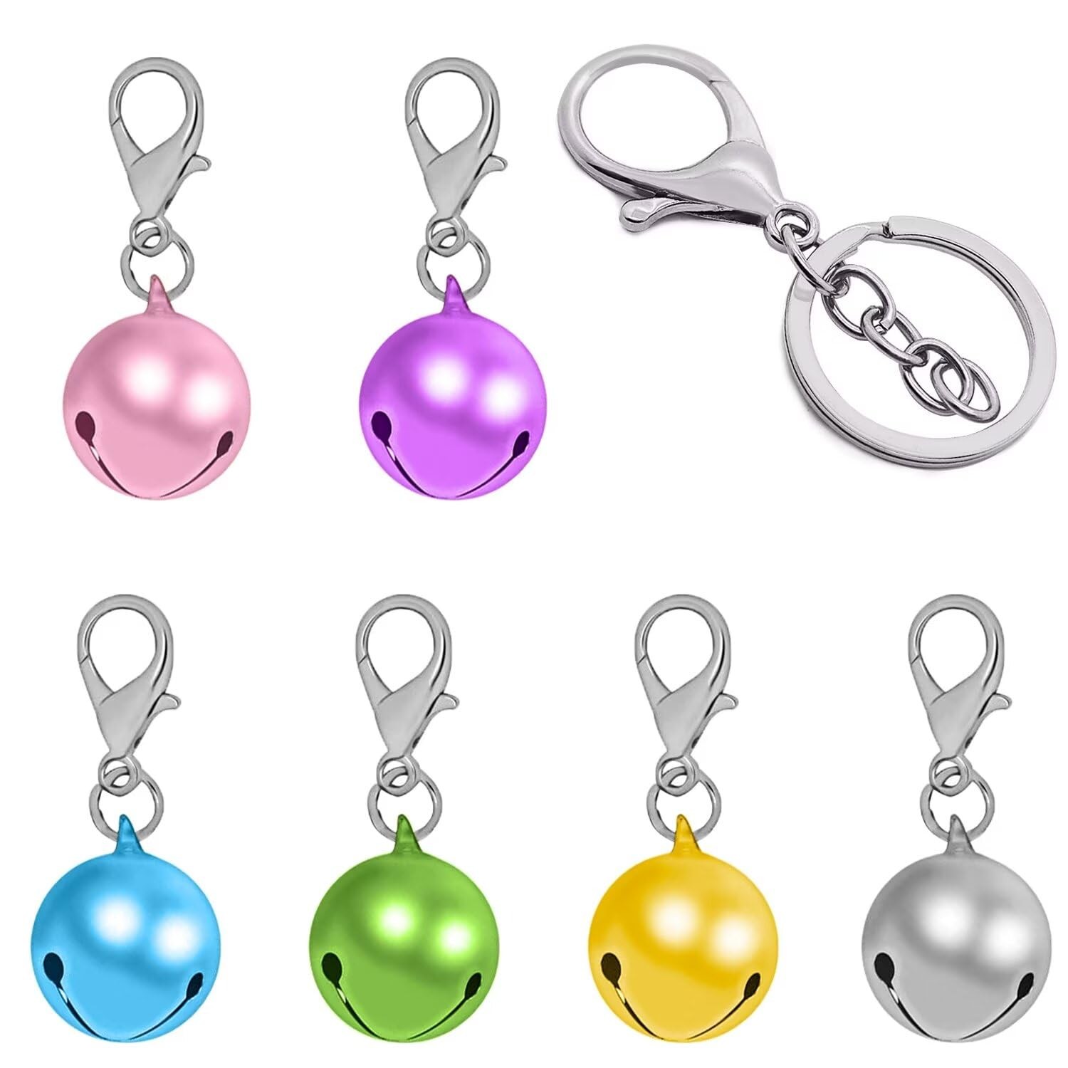 Aoche Pet Bells for Dog Cat Collar 6 pack,Charm X-Small, Multi-color
