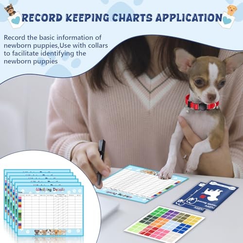 Puppy Whelping Supplies Kit Include 12 Puppy Shot Record Booklets 6 Record