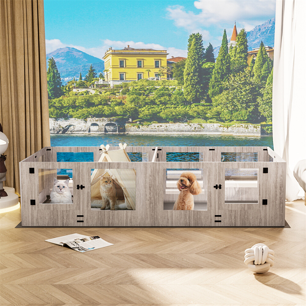 Large Dog Whelping Box with Rails Puppies Whelping Supplies with Fertility Pads