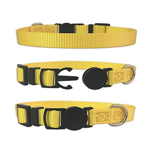 Nylon Adjustable Breakaway Litter Collars for Newborn Pets Dogs Cats, 12 Pack