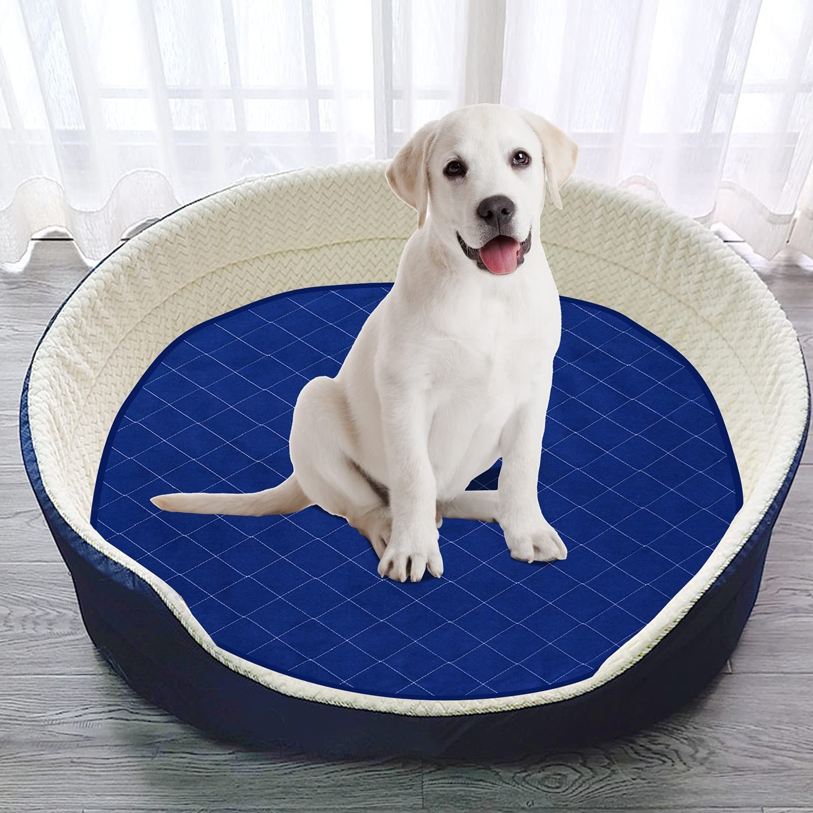Washable Pee Pads for Dogs, Reusable 36″ Round Whelping Pads, Whelping Box fo…