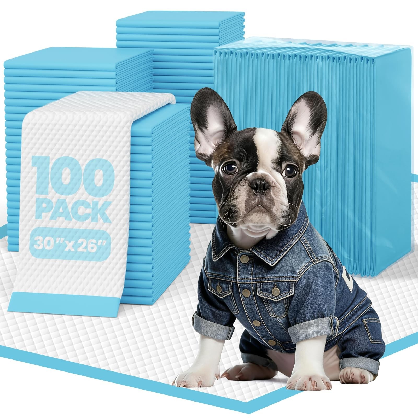 Puppy Pads 100 Count 30″x26″, Great Value Potty Pads for Dogs XL, Large Pee P…