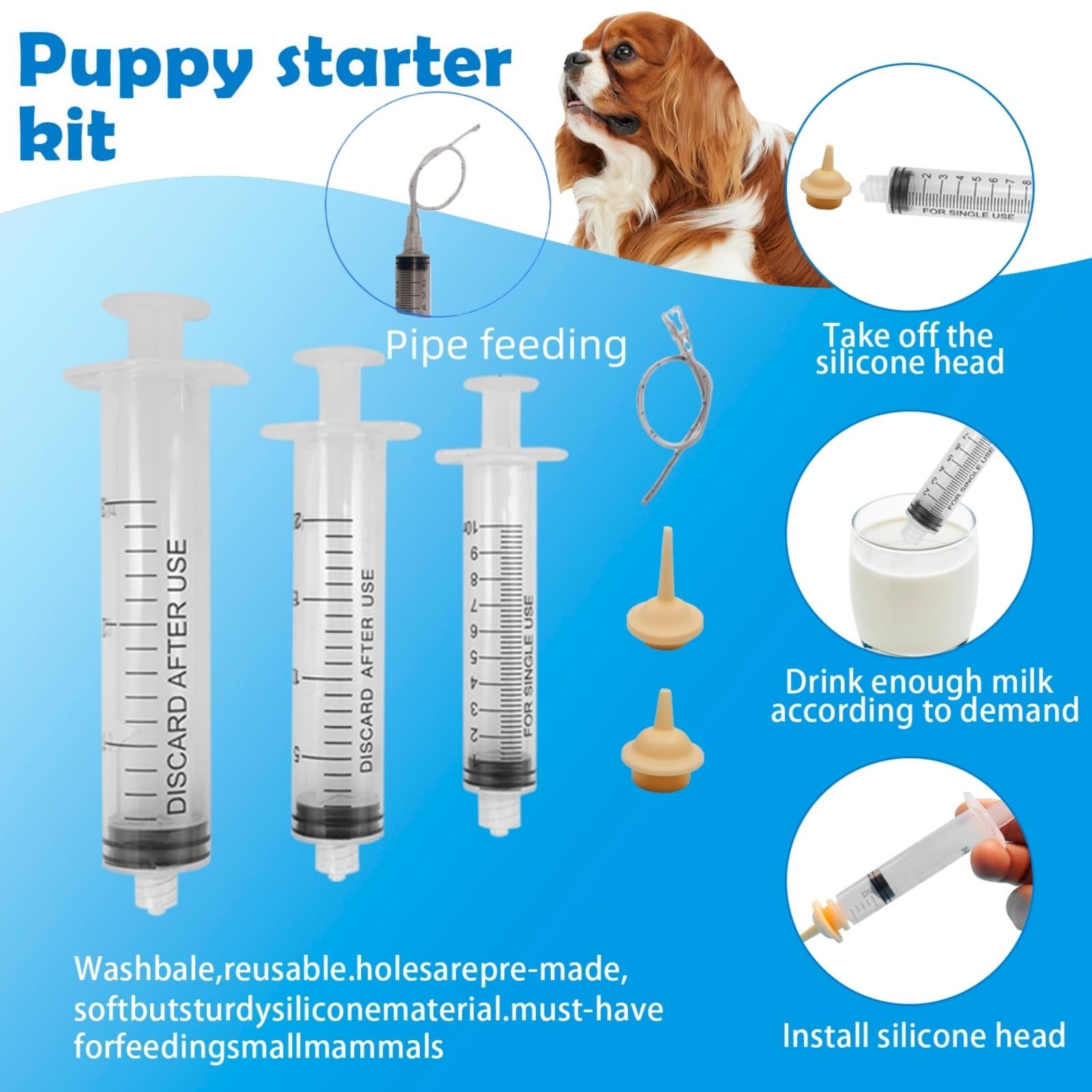 Whelping Kit for Puppies & Kittens – 77-Piece Reusable Birthing Essentials Set