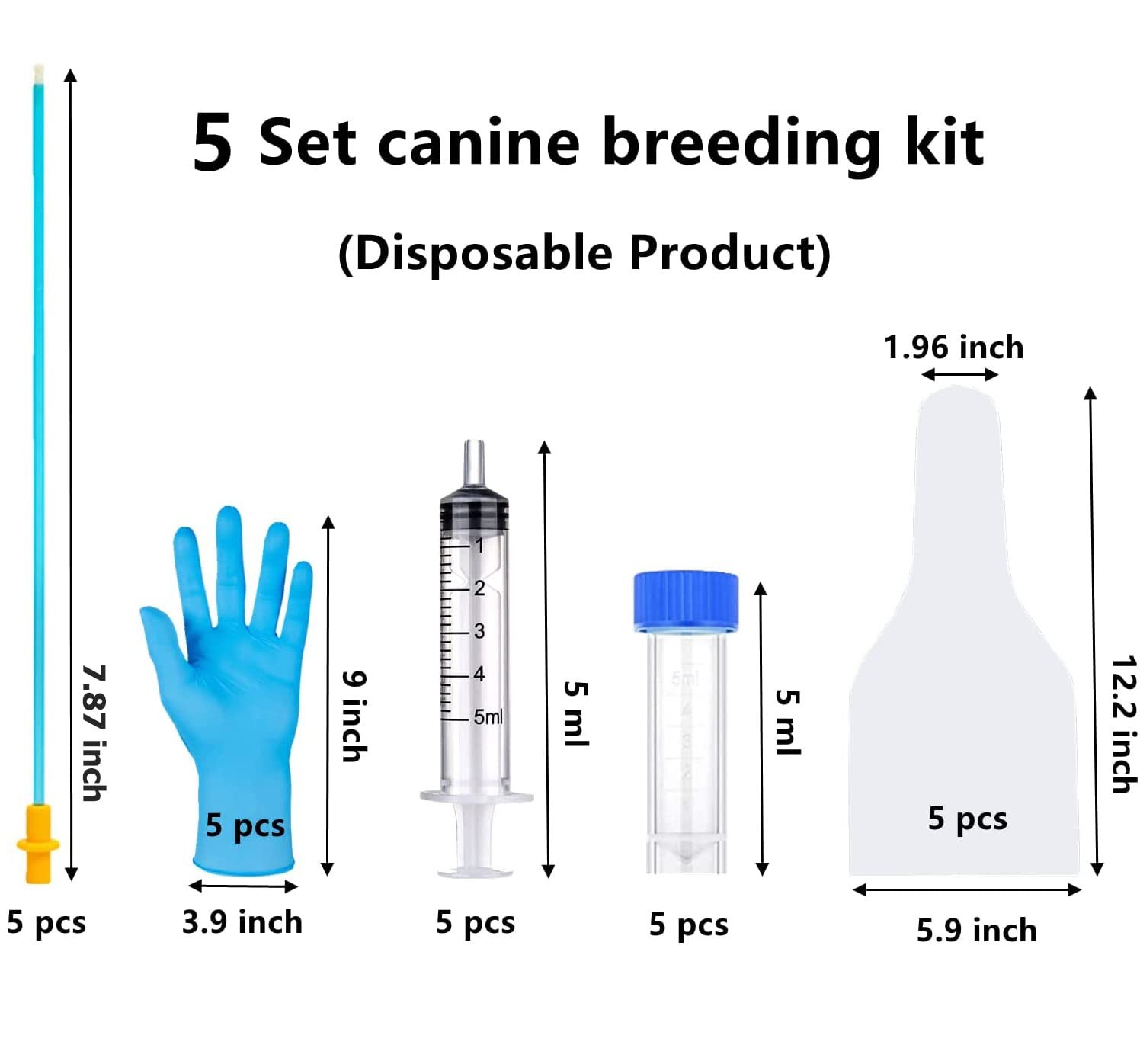 Dog Breeding Kit Artificial Insemination AI Canine 5 Set Insemination Supplies