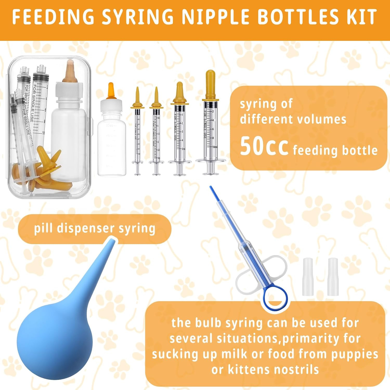 57 Pcs Puppy Kitten Whelping Supplies Whelping Kit for Puppies Birth Dog Kitten