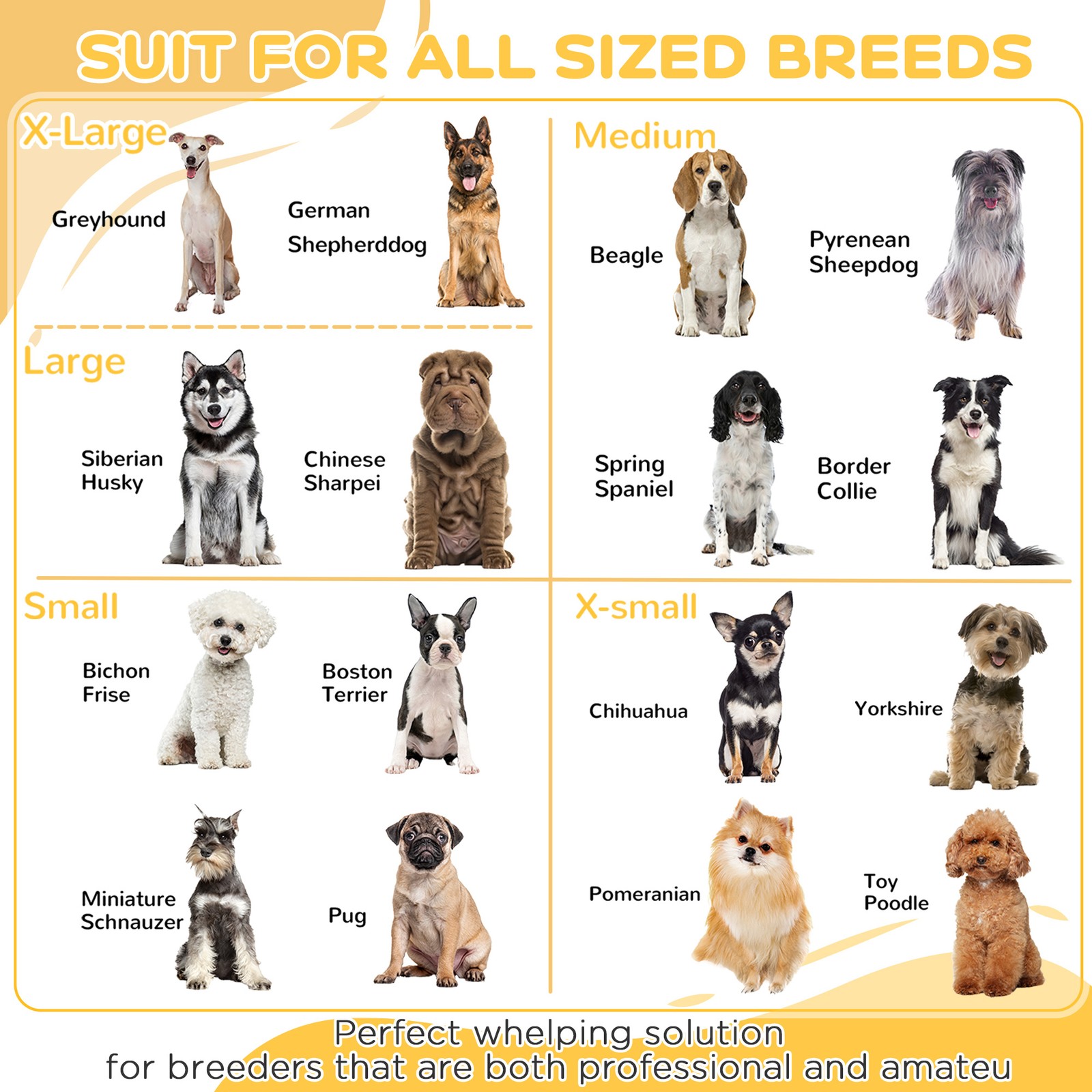 Wooden Whelping Box for Dogs for All Sized Dogs, 81″ x 39″ x 20″