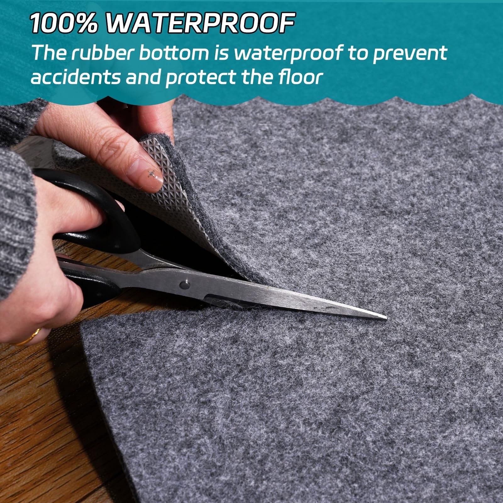 Waterproof Rug Pad Round 1/4Thick Waterproof Non-Slip Rug Pad,Pad for Hardwoo…
