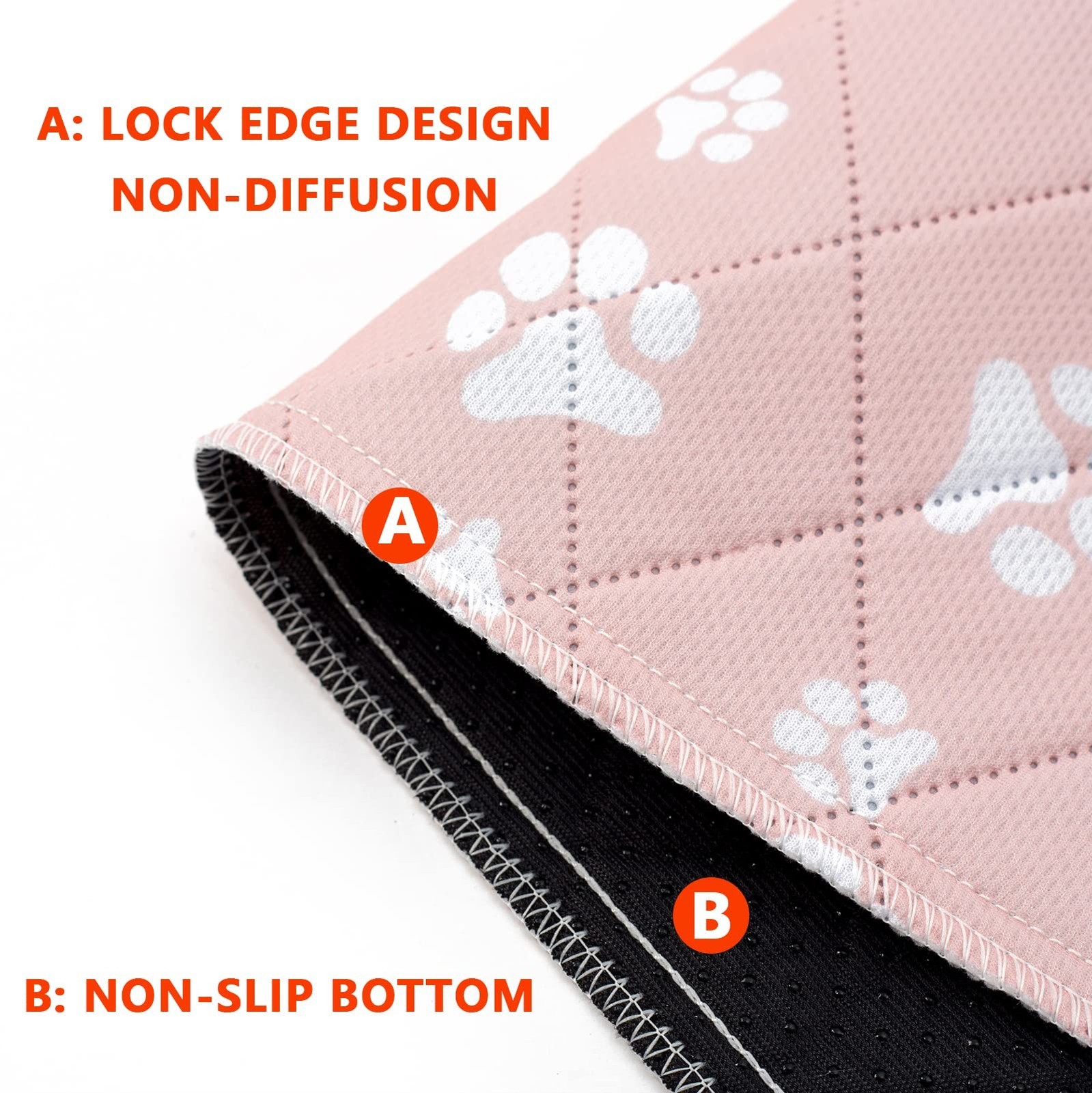 Washable Pee Pad for Dogs of 2Pack Reusable Puppy Non-Slip Pet Training PadsA