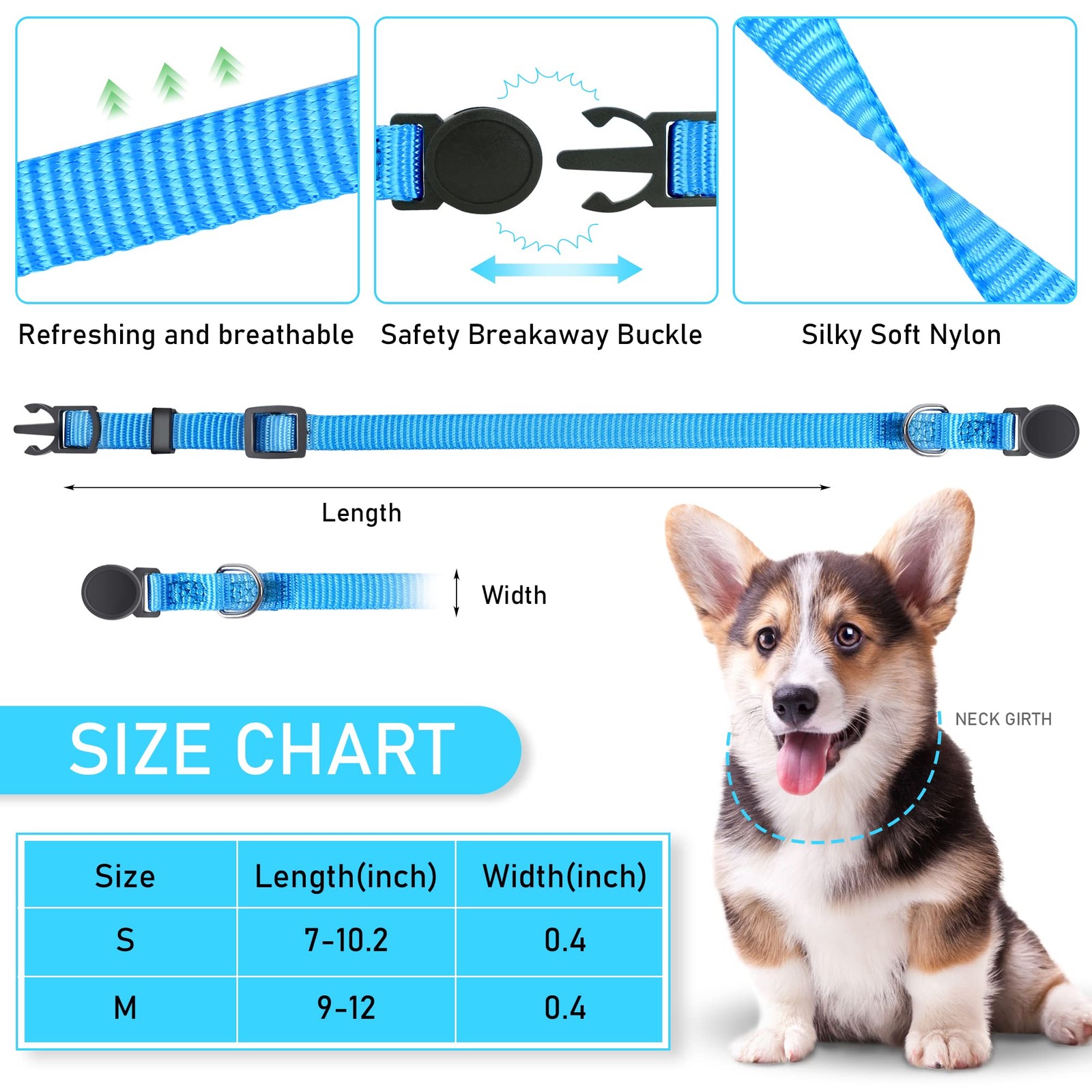 Adjustable Puppy ID Collars Set of 12 – Soft Nylon Whelping Litter Colors