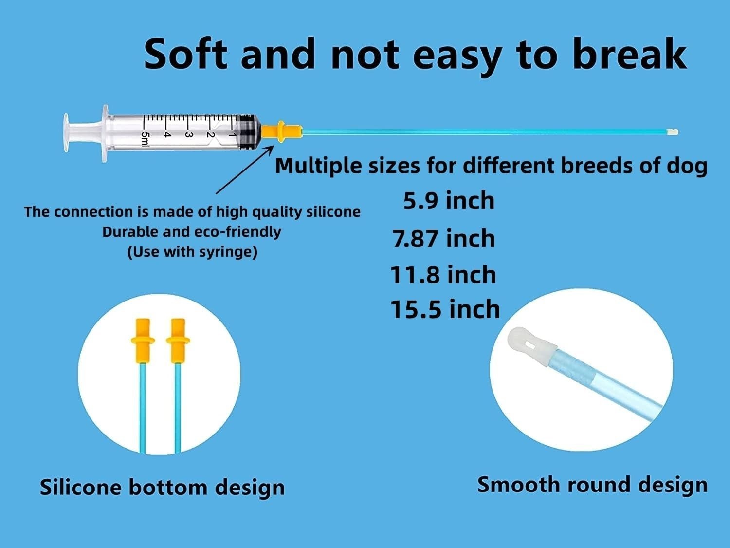 50-Pack Disposable Animal Insemination Rods – Flexible, Safe Breeding Tubes f…