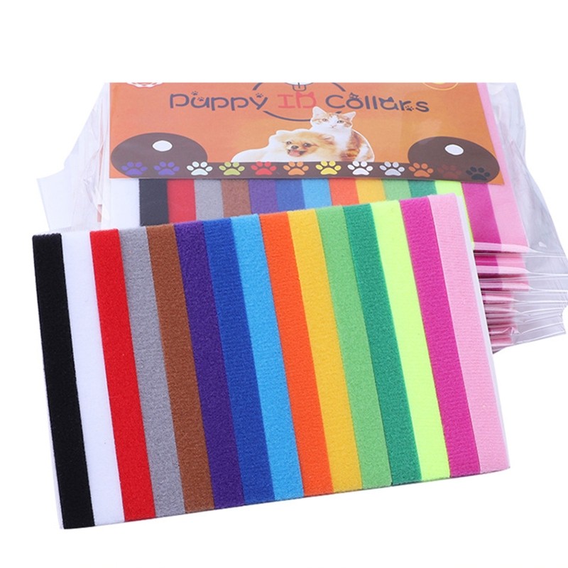 Colorful Puppy Whelping Collars Newborn Pet ID Soft Bands 3 Sizes Adjustable 15x