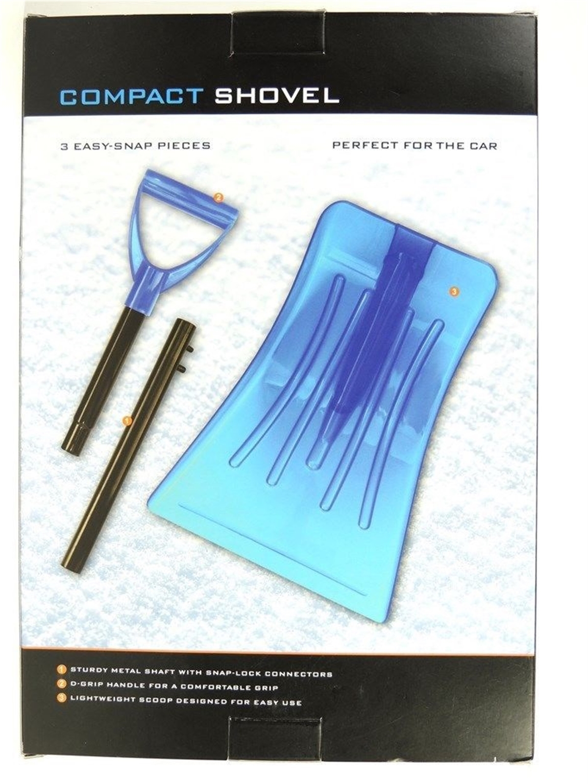 Travel Gear Blue Compact Shovel with 3 Easy-Snap Pieces Perfect for a Car