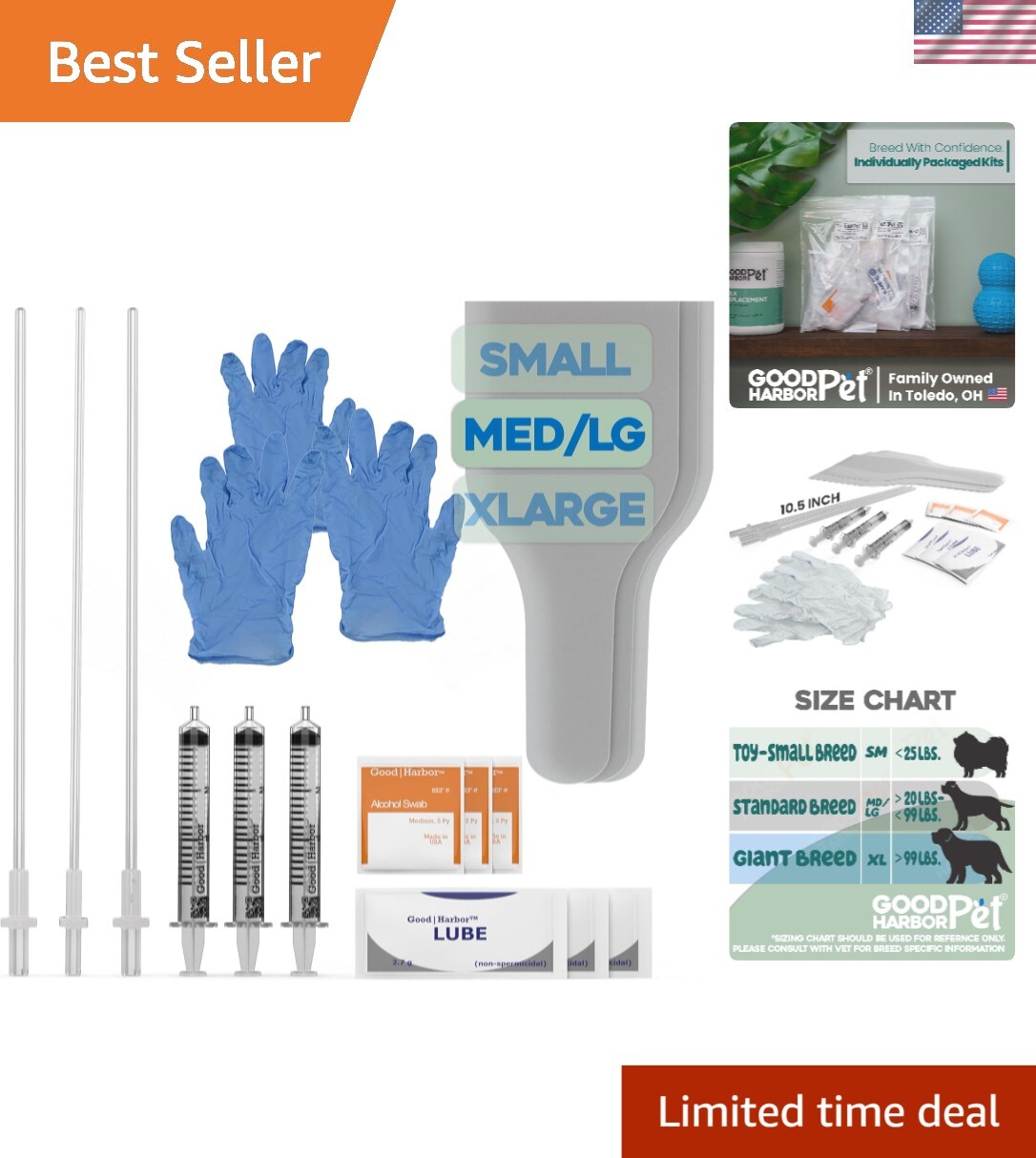 Three-Part Canine AI Insemination Kit – Perfect for Medium and Large Breeds
