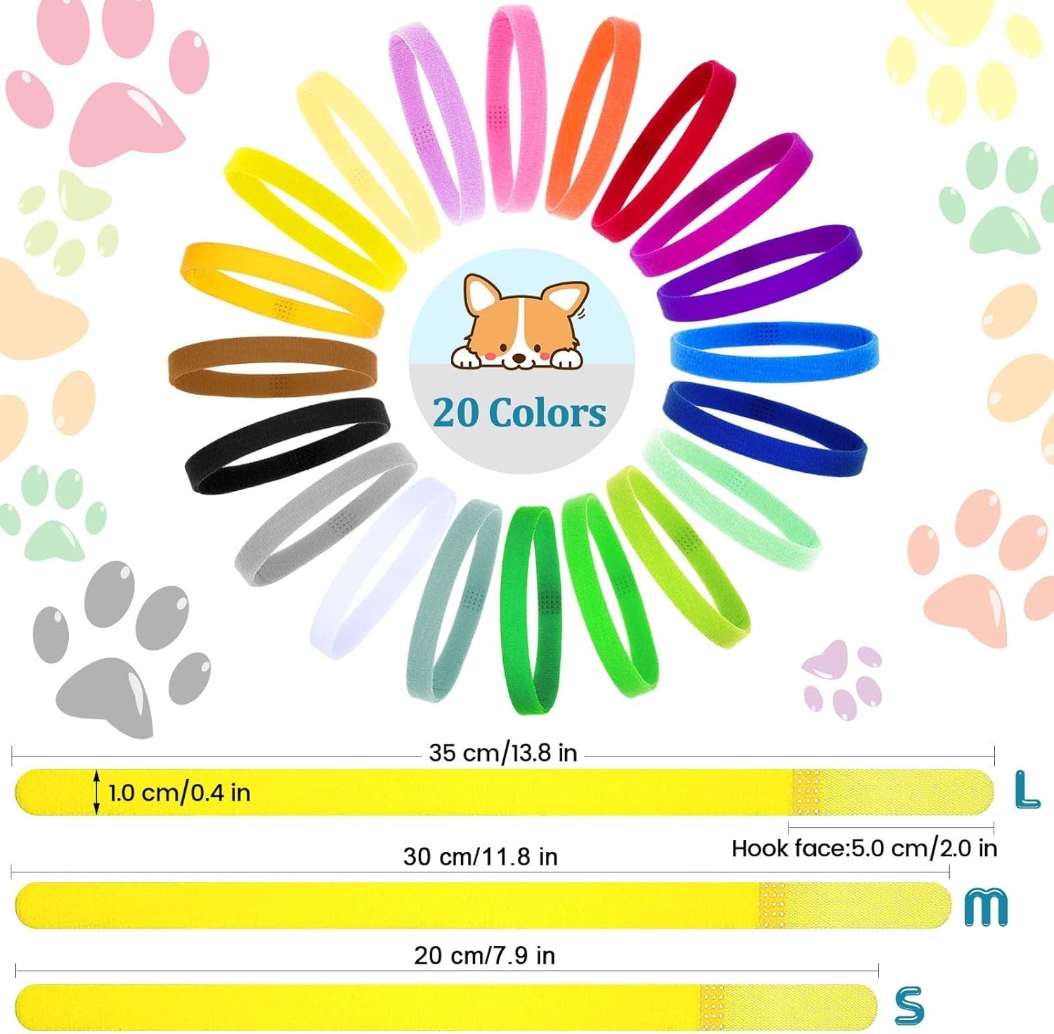 60-Piece Puppy Whelping Collars Set – Small Breeds