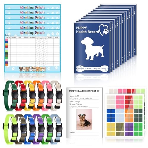 Puppy Whelping Supplies Kit Include 12 Puppy Shot Record Booklets 6 Record