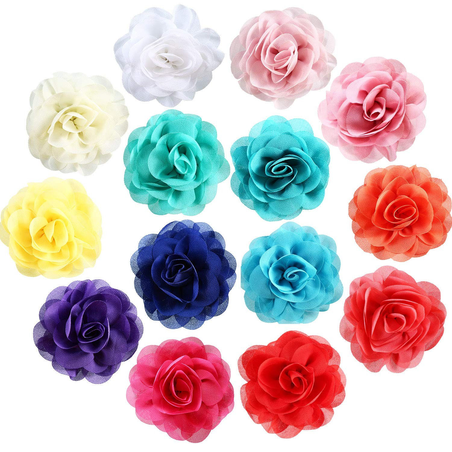 Leinuosen 20 Pcs Dog Flowers Collar Pet Adjustable 1.97 Inch, Color Set 1