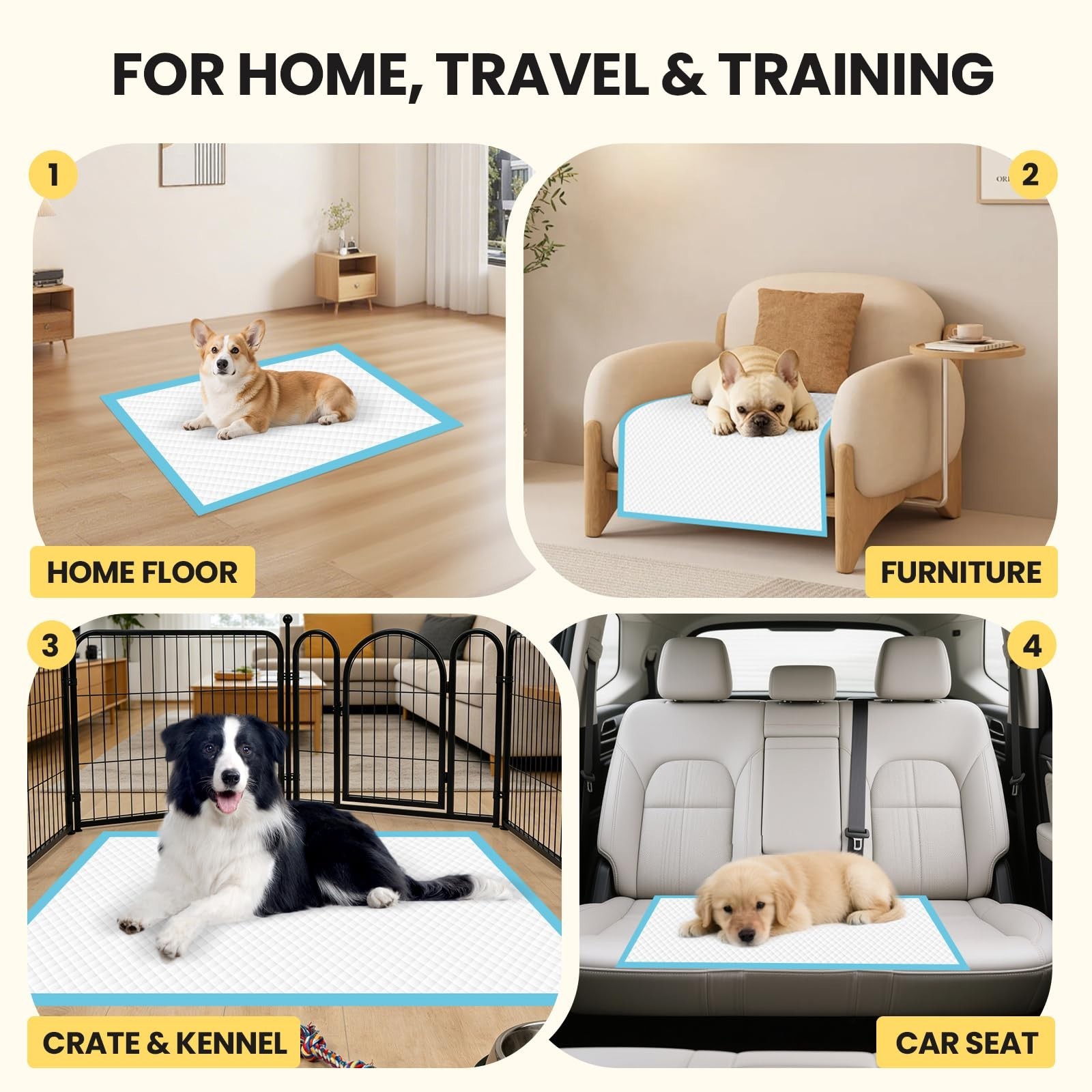Puppy Pads 100 Count 30″x26″, Great Value Potty Pads for Dogs XL, Large Pee P…