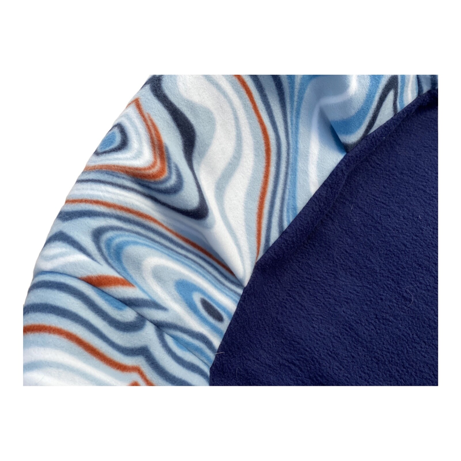 LARGE “Blue Swirl” Handmade Fleece Whelping Kiddie Pool Liner for Puppies