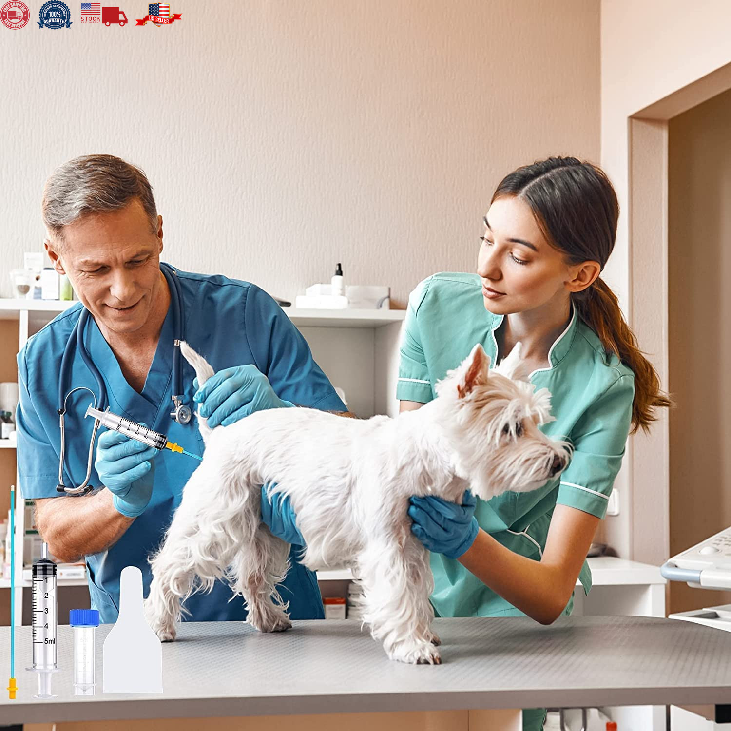 10 Set AI Artificial Insemination Dog Breeding Kit, Canine Breeding Kit, Dog Ins