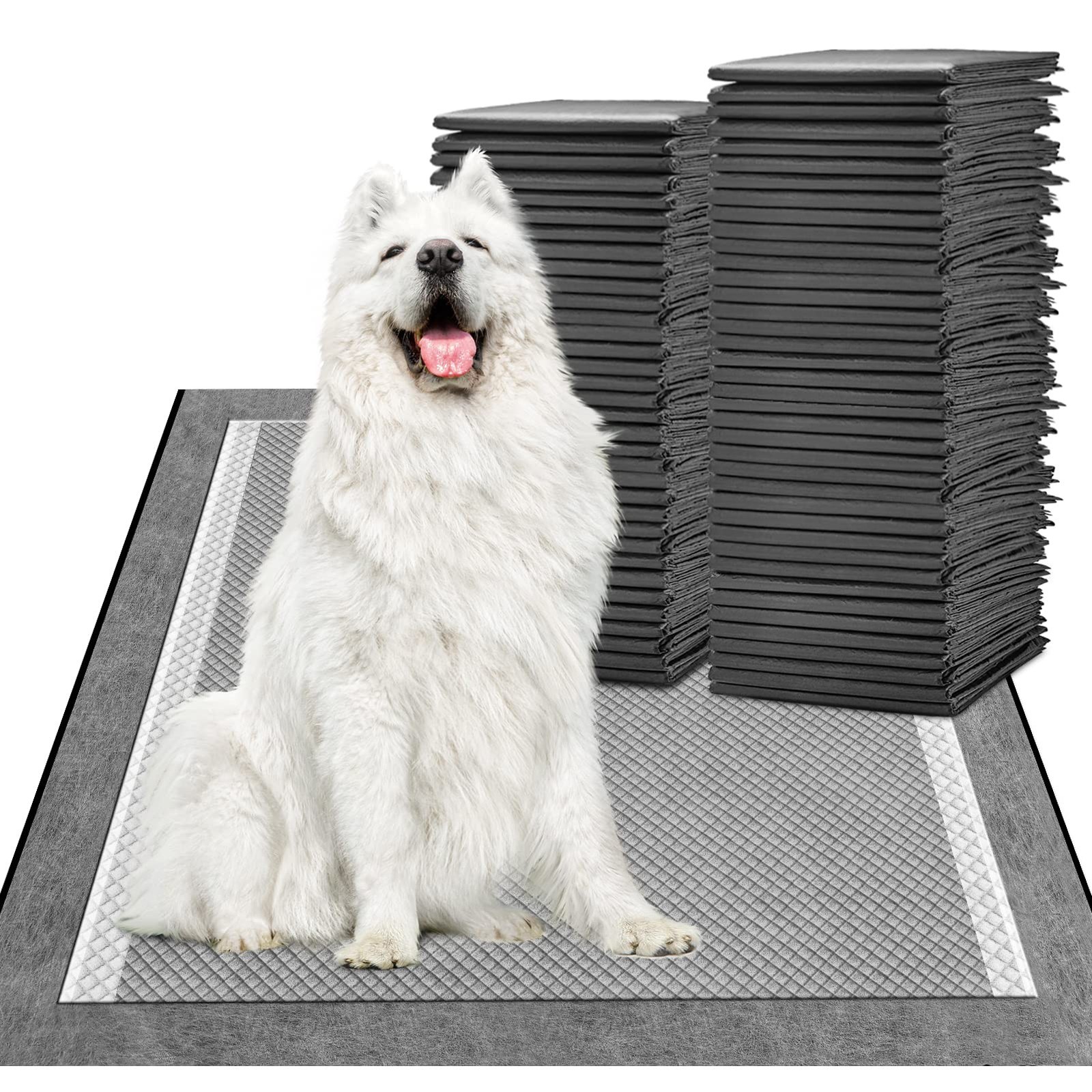 MIZOK Dog Pads 30”x36” XXL Extra Large, Charcoal Pee Pads for Dogs,