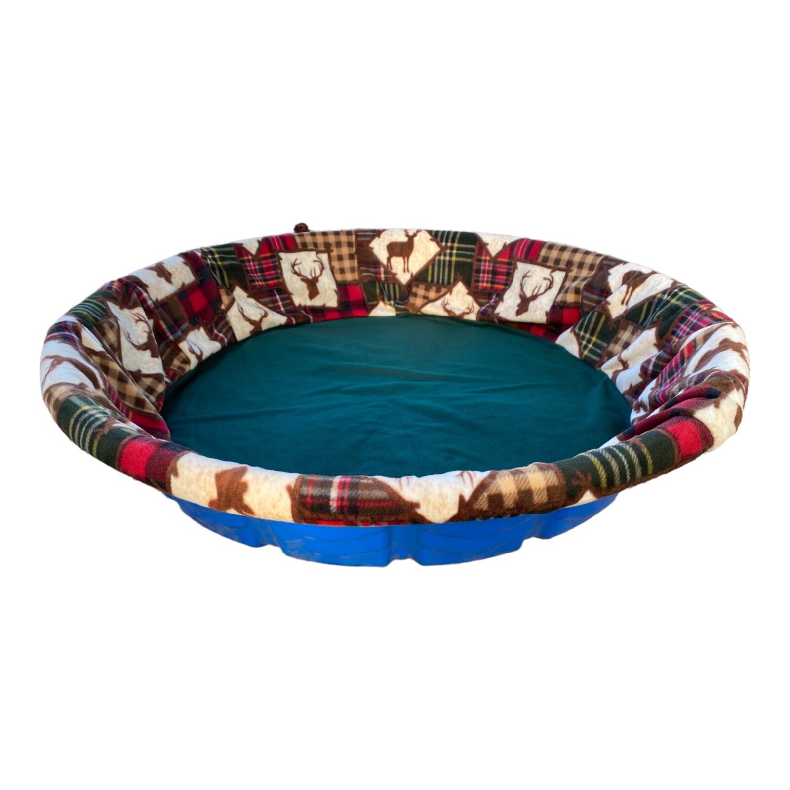 SMALL “Wildlife Patches” Handmade Fleece Whelping Kiddie Pool Liner for Puppies