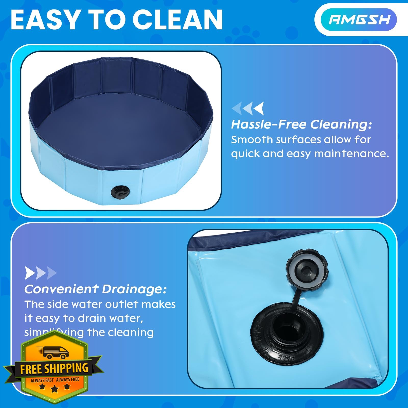 AMGSH Blue 31.5″ whelping pool