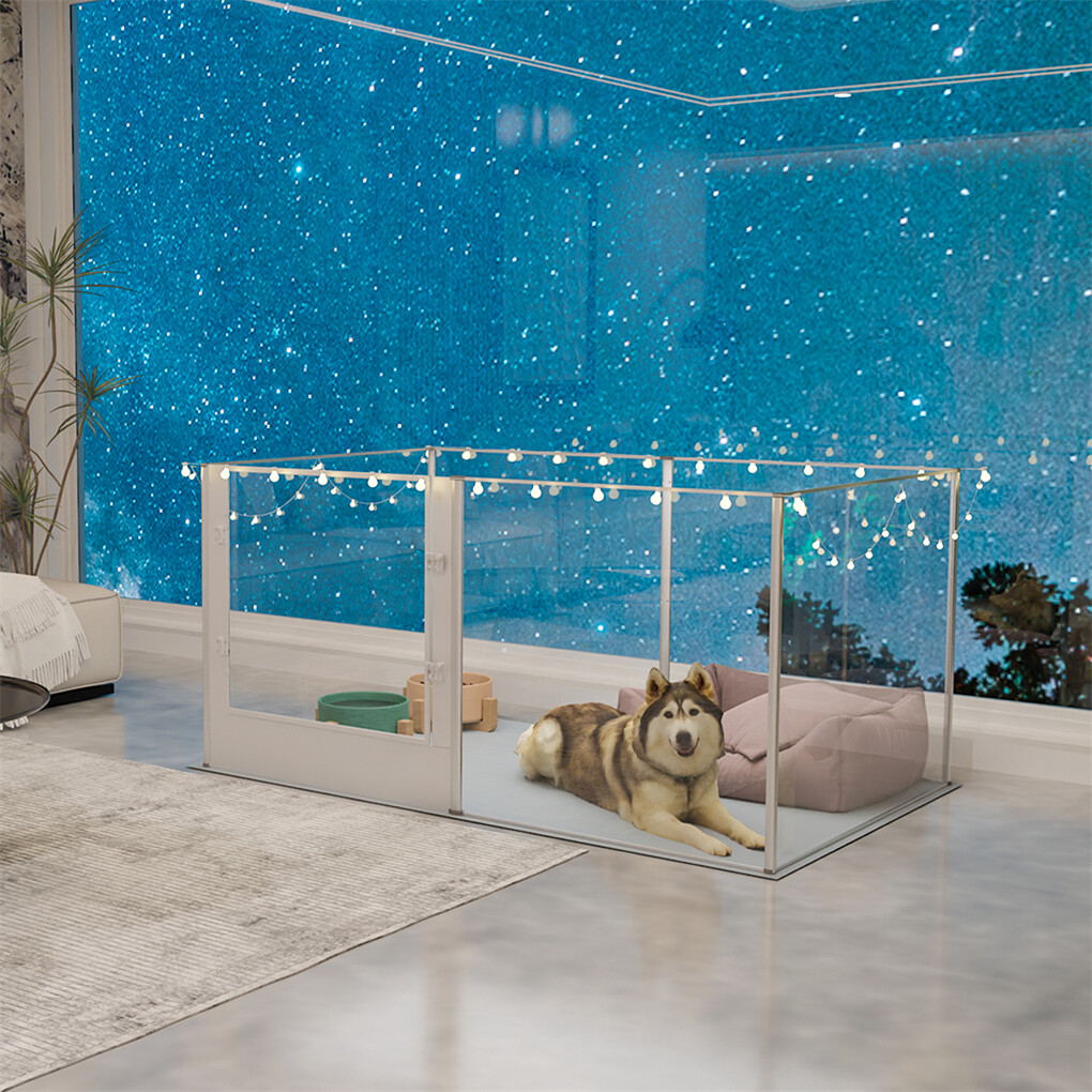 Heavy Duty Acrylic Dog Fence Playpen Kennel Whelping Box for Puppy Small Animals