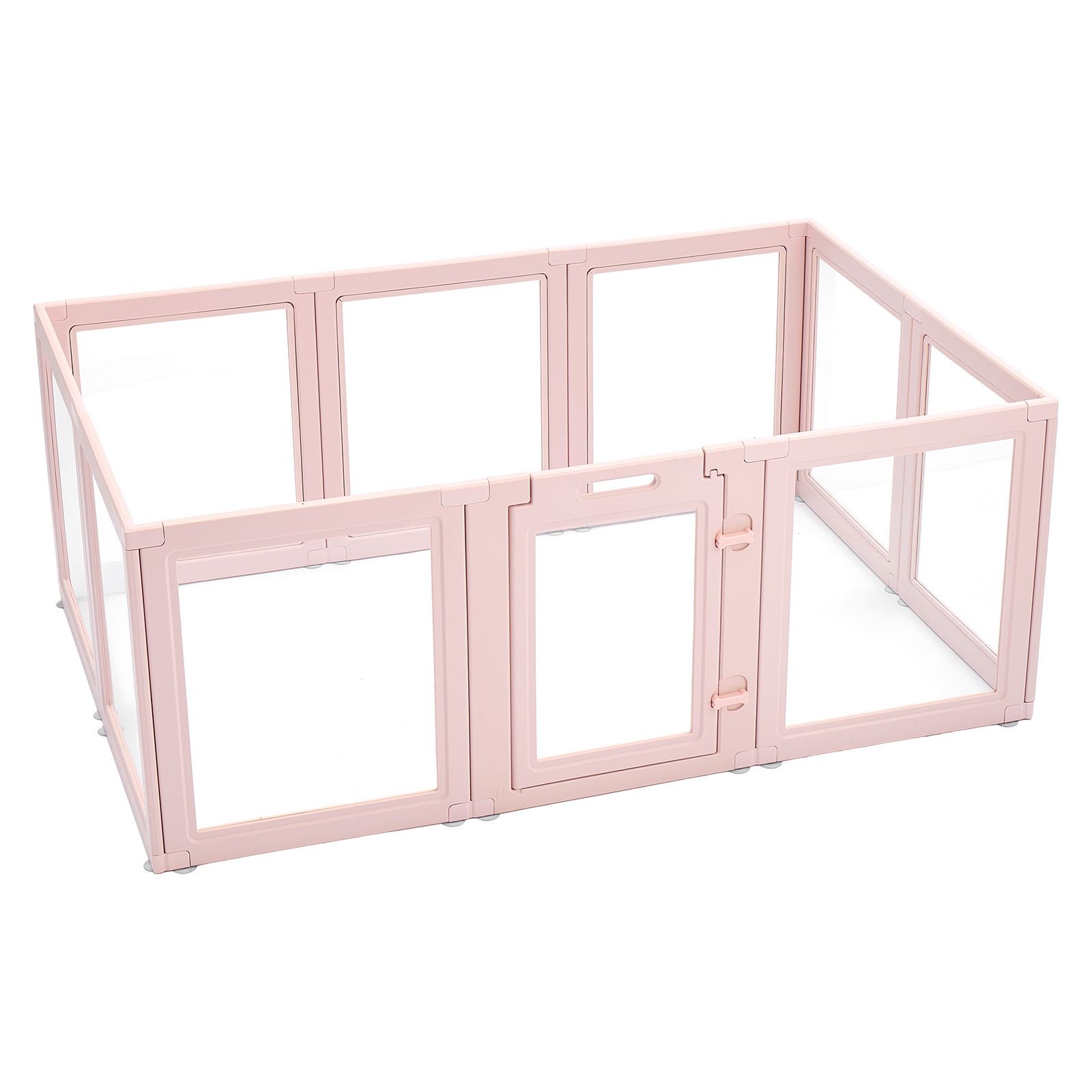 Plastic Dog Whelping Pen with Windows, 60x39x23 in, Waterproof Puppy Playpen