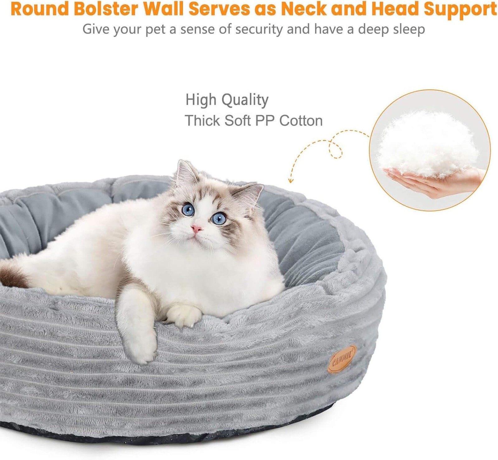 Heated Cat Bed for Indoor Cats, 20’’ Electric Cat Heated Bed Pet War