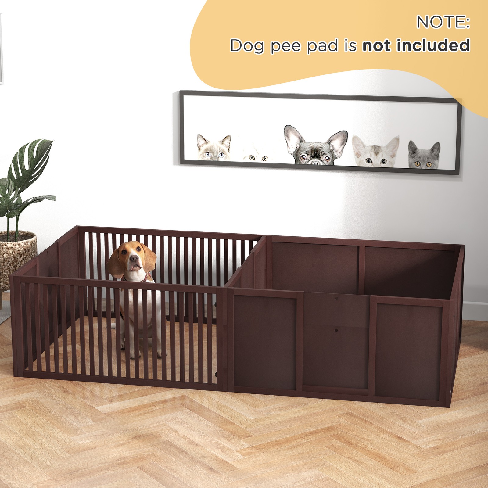 Wooden Whelping Box for All Sized Breeding Dogs Puppies 81″x39″x20″