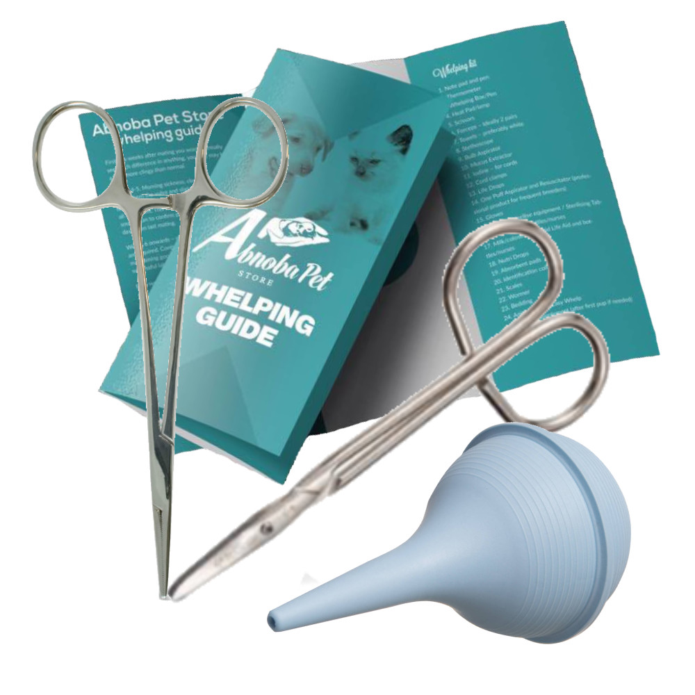 ALPHA DOG Essential Puppy Kitten Whelping Kit Supplies Scissors Aspirator guide