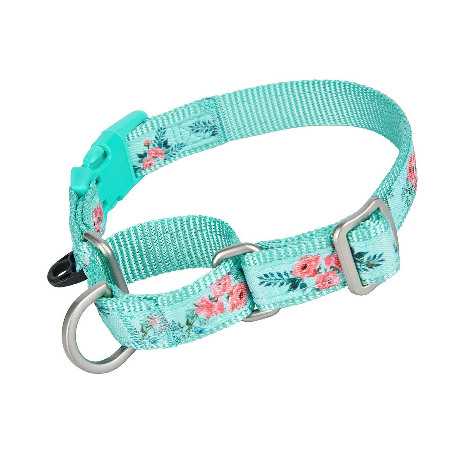 Martingale Dog Collars with Quick Snap Buckle in Floral Print Flower Nylon No…