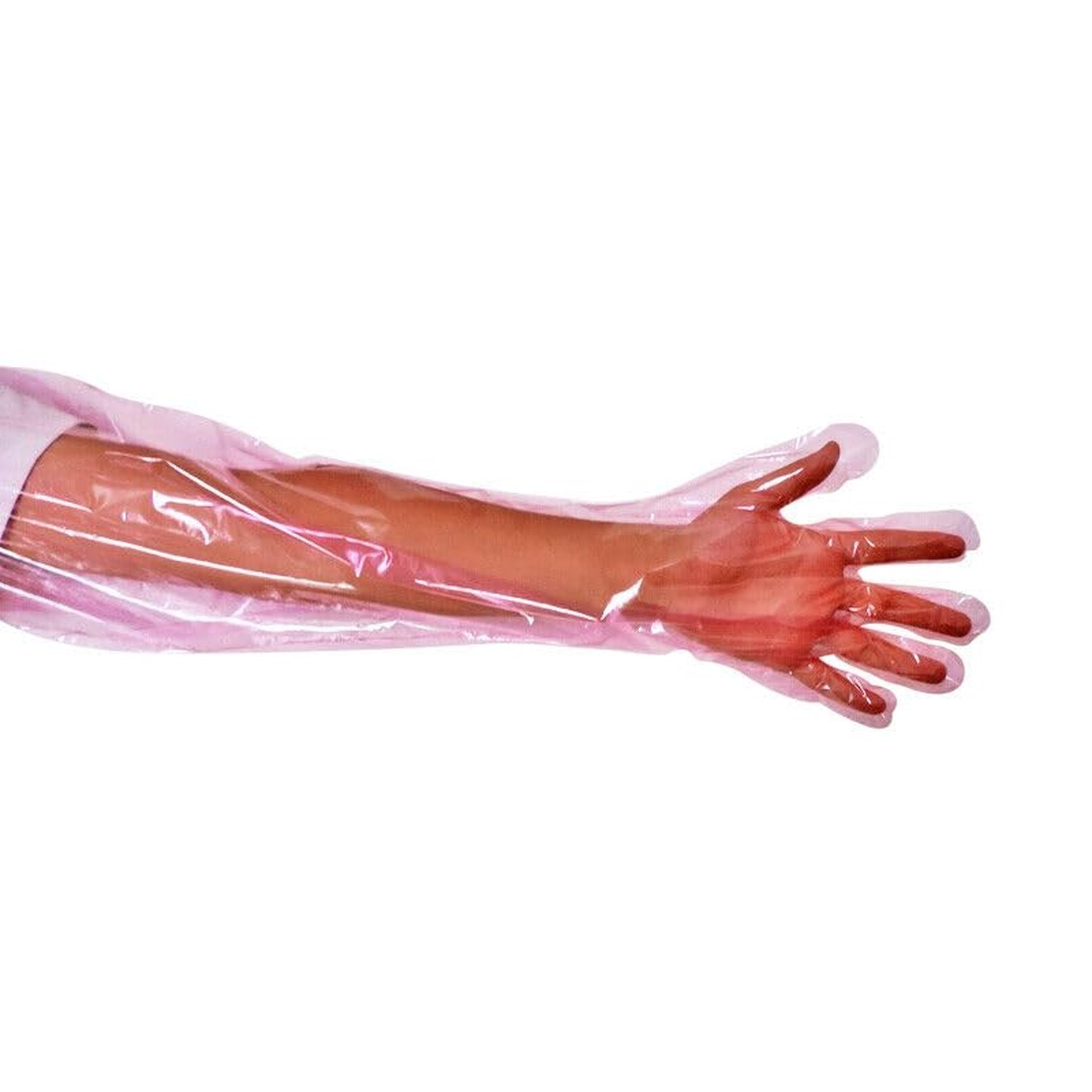 50pcs Disposable Long Plastic Gloves, Veterinary Insemination Gloves, Full Ar…