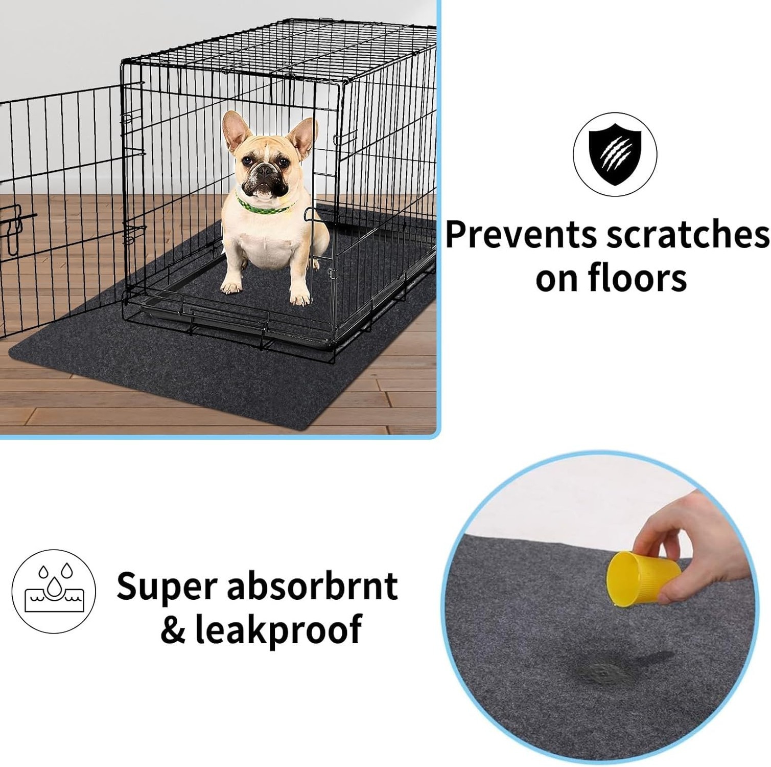 Dog Playpen Mat Pads, Puppy Pads for Dogs Training, Whelping, Housebreaking, …