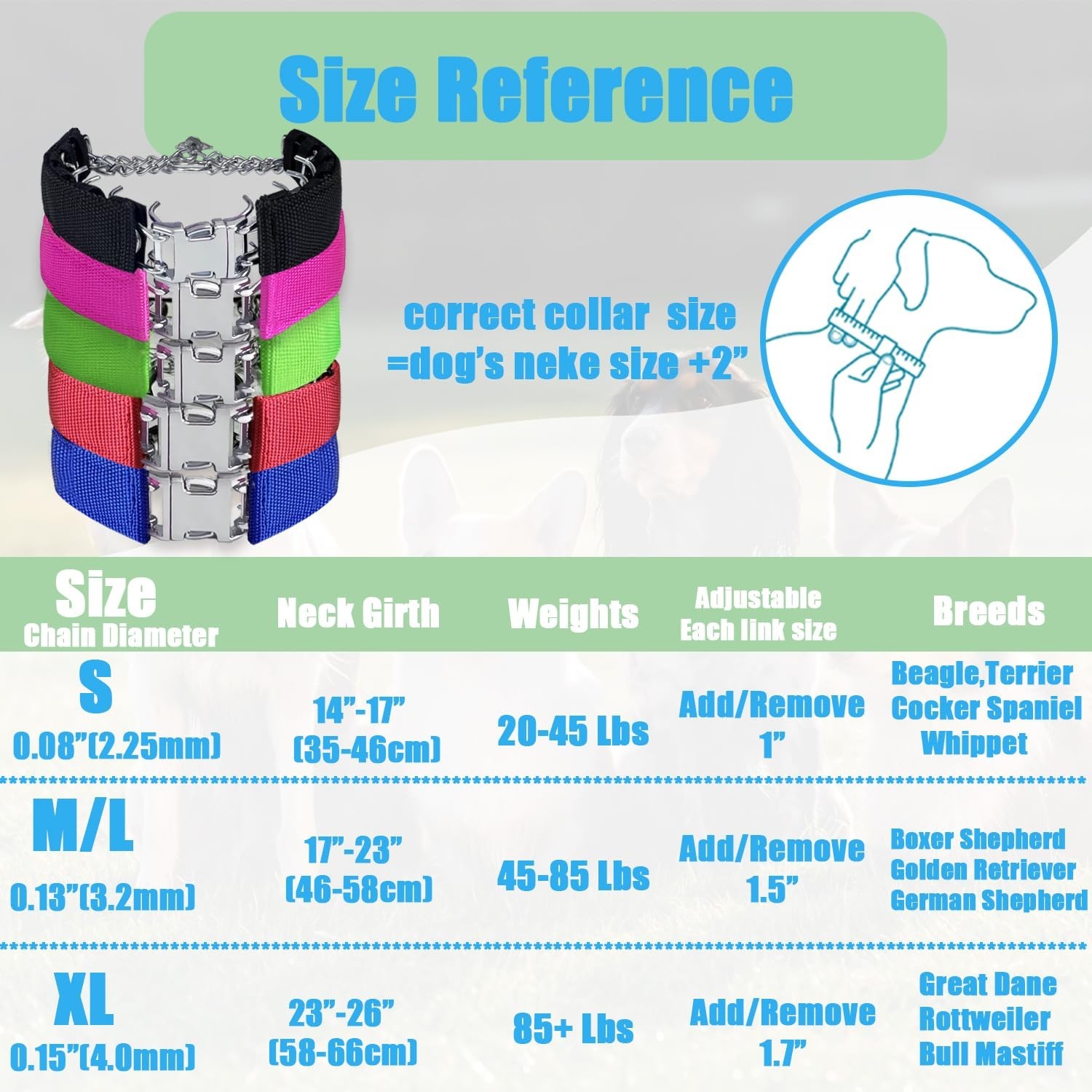 Adjustable Collar with Quick Release Buckle Collars for Small Medium Large Dogs
