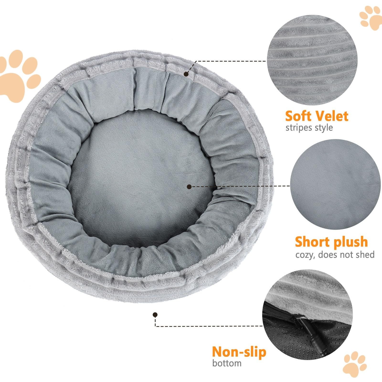 Heated Cat Bed for Indoor Cats, 20’’ Electric Cat Heated Bed Pet War