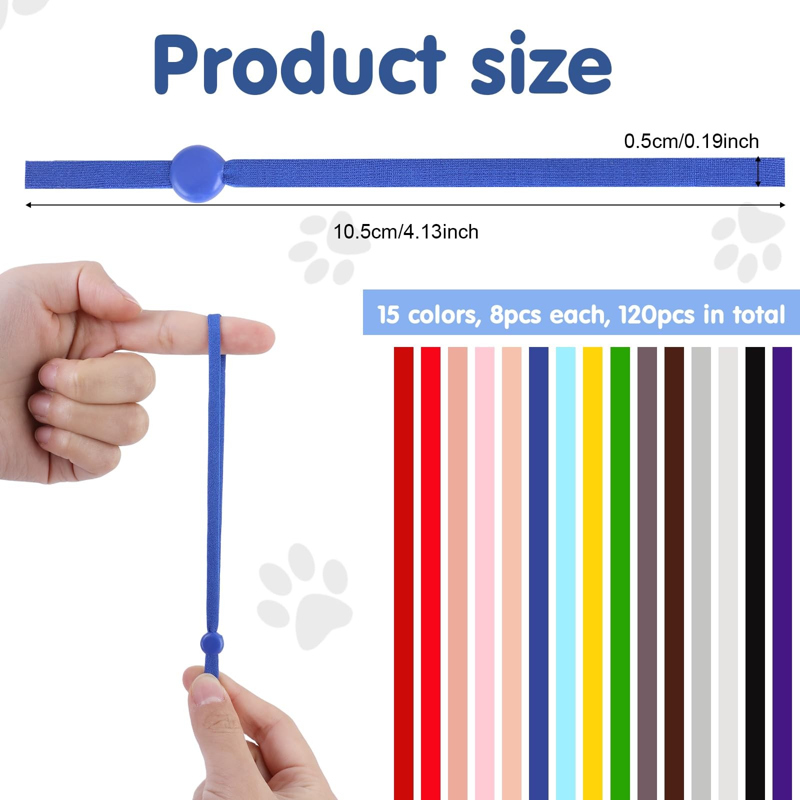 120 Pcs Puppy Collars for Litter, Adjustable Soft Newborn Puppy Collars Tiny …