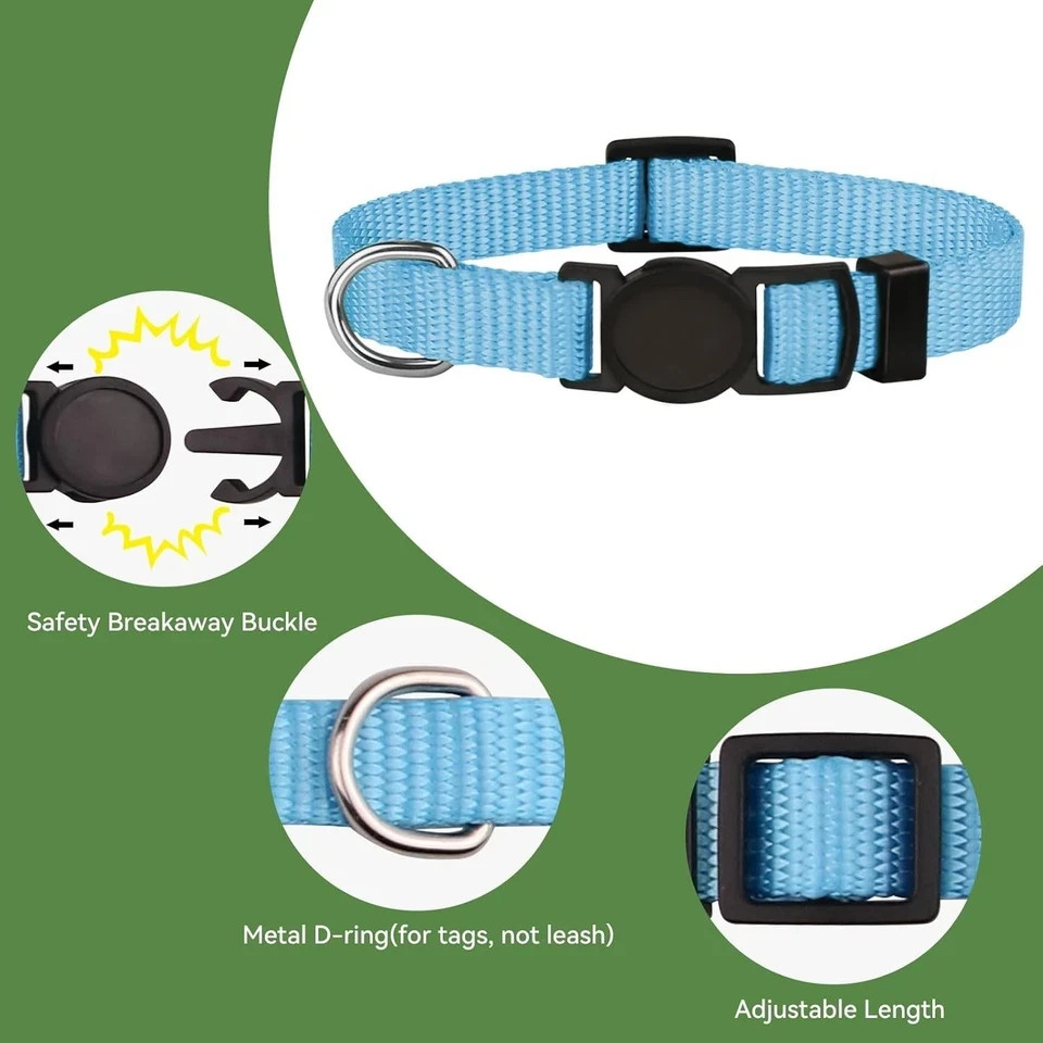20 Pack Puppy ID Collar Identification Adjustable Breakaway Whelping Collars