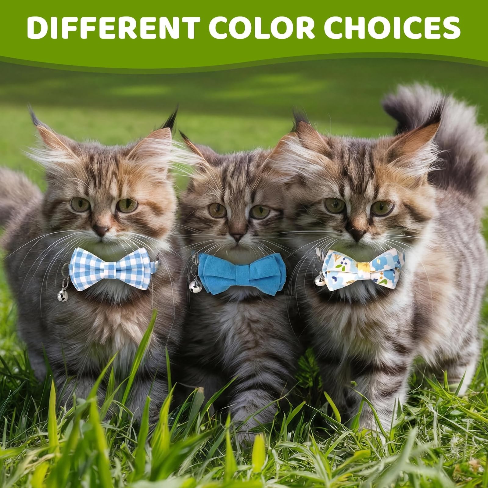 6 PCS Cat Collars with Bow Tie and Bell,Cat Collars Plaid,Breakaway Adjustabl…