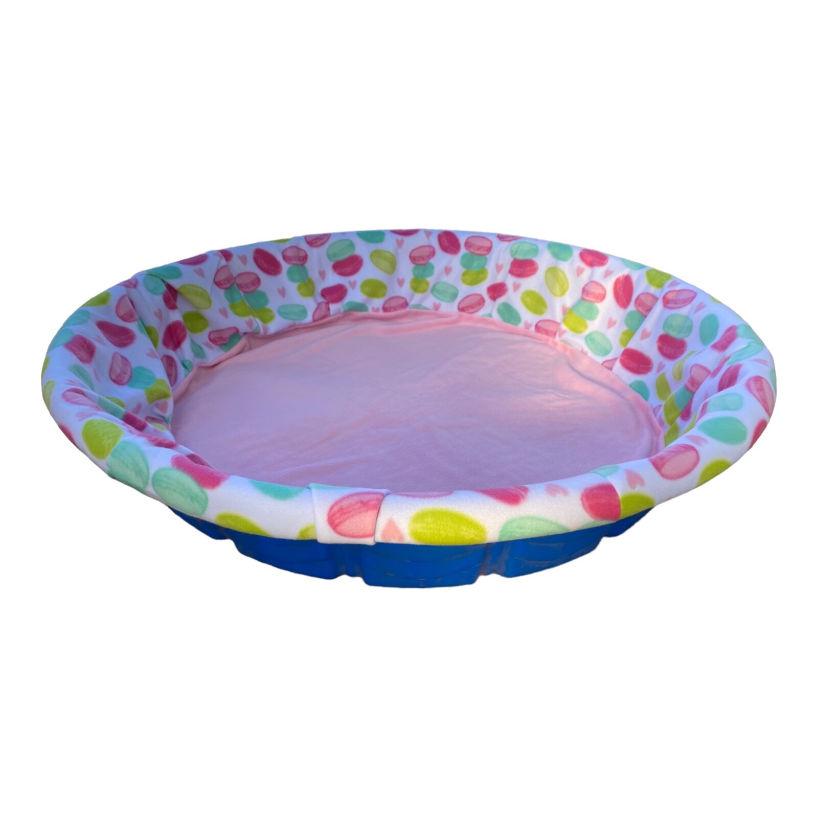 LARGE “Macaroons” Handmade Fleece Whelping Kiddie Pool Liner for Puppy Pen