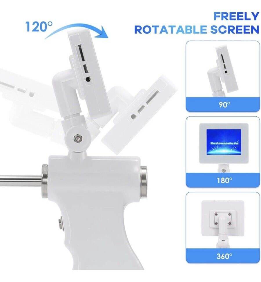 Visual Artificial Dog Insemination Gun Kit 5MP Camera +20x Insemination Tubes US