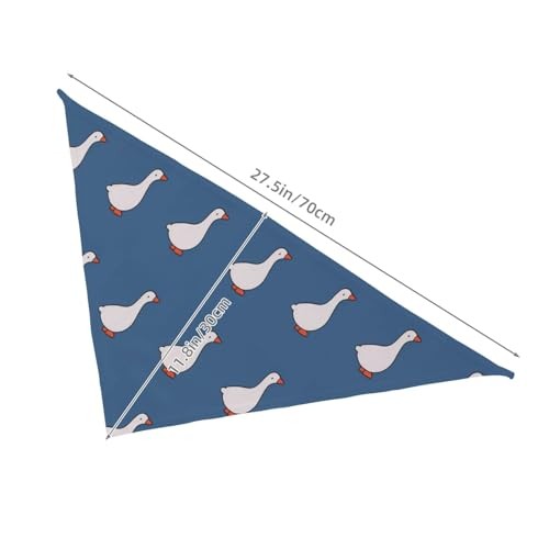 Silly Goose on the Loose Triangle Dog Bandana,Summer Bandana Funny Dark blue