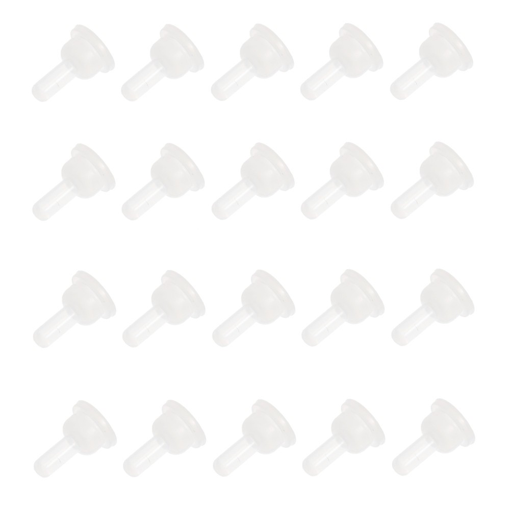 40Pcs Durable Silicone Nurser Pacifiers White for Small Pet Feeding